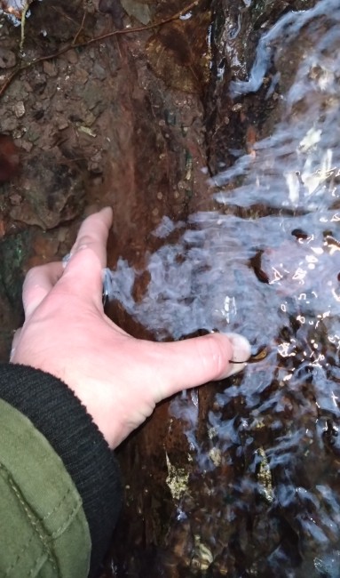 DSC_0265(7).jpg (998.61 KiB) 2366 mal betrachtet Durch das Wasser und die Verfärbung von dem Schlamm ist von der Farbe nichts zu erkennen. Dennoch handelt es sich hierbei um eine massive Achat Ader