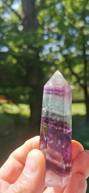 Fluorit 8,5 cm Höhe 2,5 cm dick