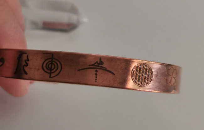 Kupfer Armband mit schönen Symbole