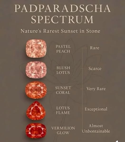 Farbspektrum der Padparadschas