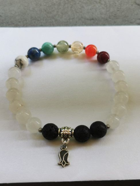 Howlith Lapislazuli Amazonit Prehnit Citrin Karneol rote Jaspis<br />Quarz &amp; Lavasteine<br />8 mm