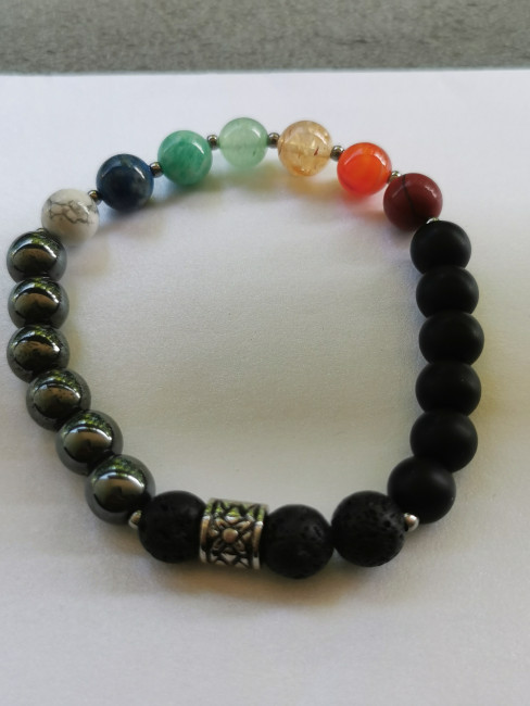 Howlith Lapislazuli Amazonit Aventurin Citrin Karneol rote Jaspis<br />Hämatit &amp; Onyx &amp; Lavasteine <br />8 mm