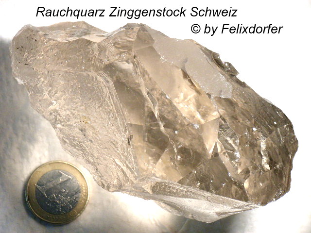 Rauchquarz vom Zinggenstock in der Schweiz  1j