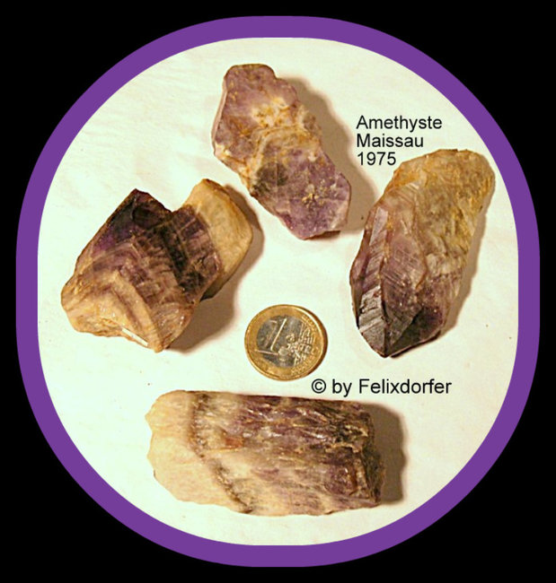 Maissauer Amethyste Eigenfunde unpoliert