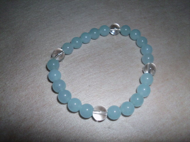 Blue Aquamarine mit Bergkristall