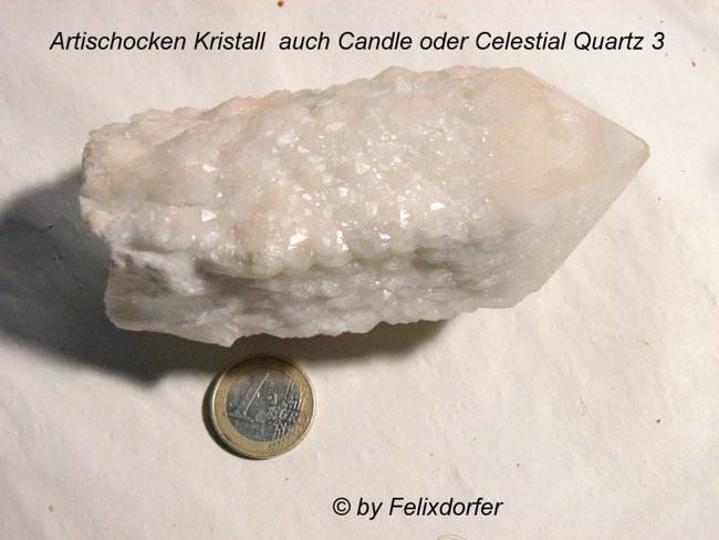 Ananas Quarz Kristall auch Candle oder Celestial Quartz genannt  groß