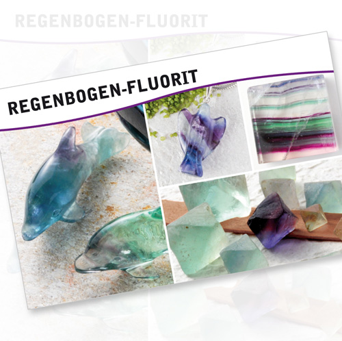 Fluorit Regenbogen Steine Karte