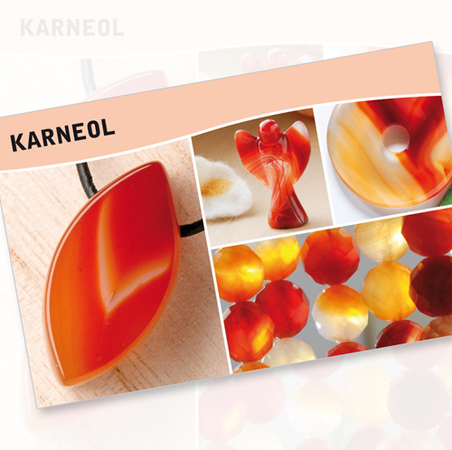 Karneol Steine Karte