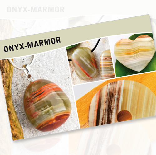 Onyx-Marmor Steine Karte