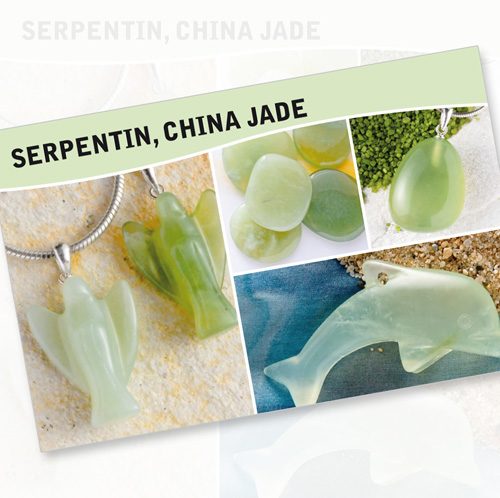 Serpentin China Jade Steine Karte
