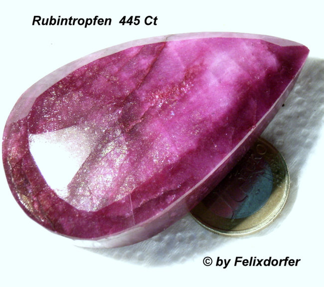 Rubin Tropfen 445 Ct