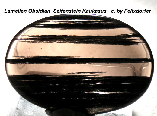 Lamellen-Obsidian Seifenstein 2 aus dem Kaukasus