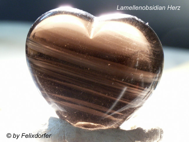 Lamellen-Obsidian  Herz