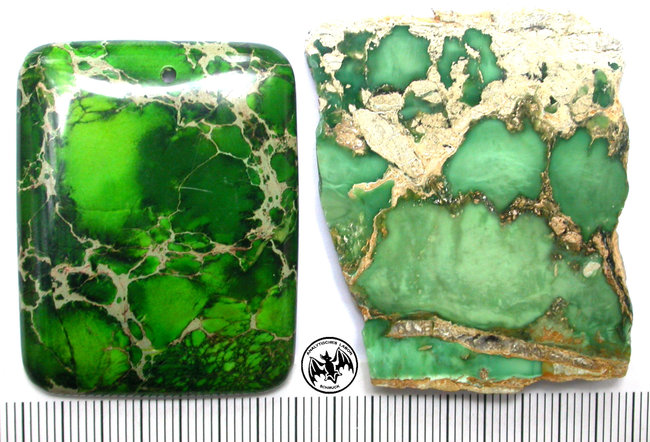 Variscit und grüner Sea sediment jasper