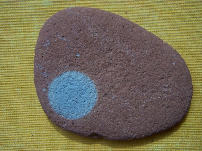 Buntsandstein von Helgoland mit kreisrundem Einschluss