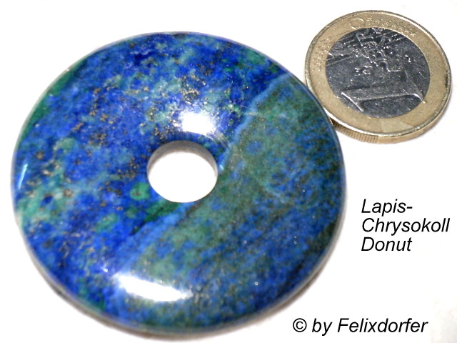 Lapis-Lazuli mit Chrysokoll Donut