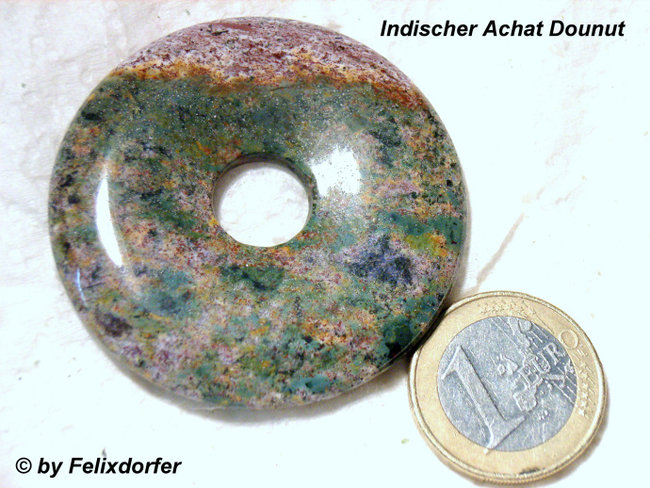 Indischer Achat  oder bunter Jaspis Donut  2