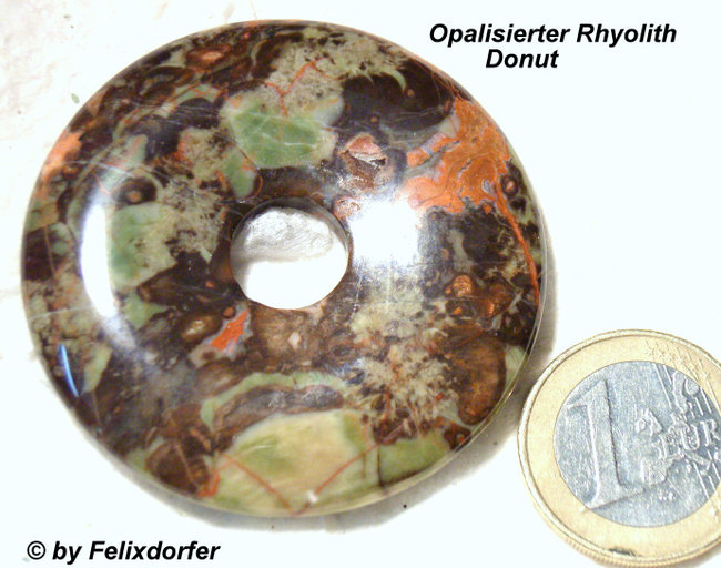 Opalisierter Regenwald Rhyolith Donut