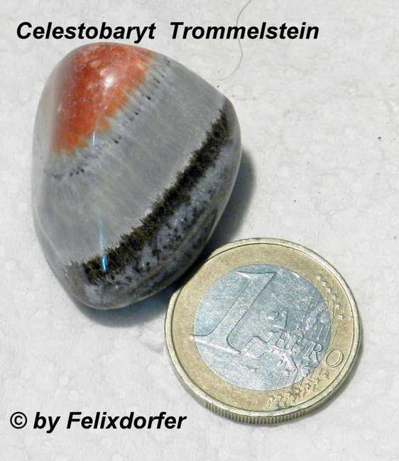 Celestobaryt  Trommelstein Marokko