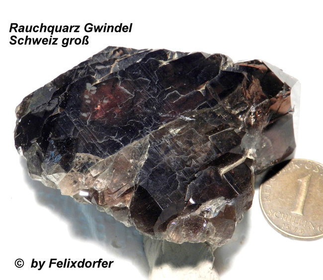 Rauchquarz  Gwindel   4 b groß  aus der Schweiz