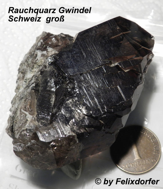 Rauchquarz  Gwindel   4  e  groß  aus der Schweiz