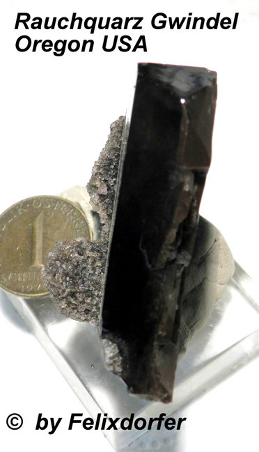 Rauchquarz Gwindel 3 b  Aufsicht   Oregon USA