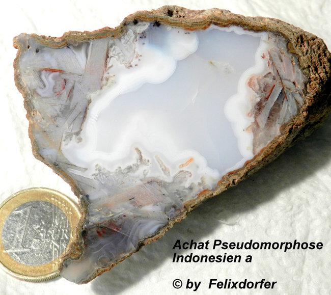 Achat Pseudomorphose  aus Insonesien  Schnitt