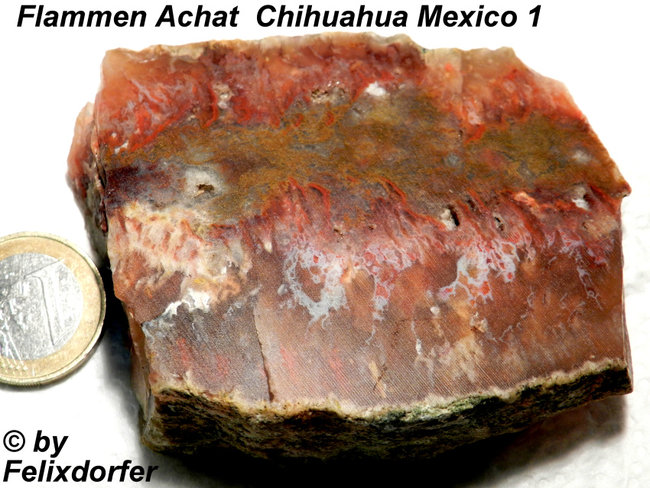 Flammen Achat   Chihuahua  Mexico