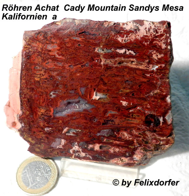 Röhren.Achat  von Cady Mountains, Sandy Mesa   Kalifornien  USA