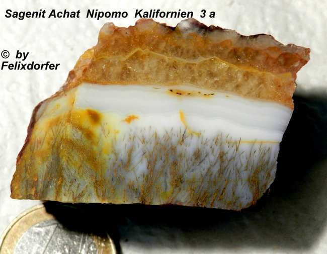 Sagenit Achat  Nipomo  Kalifornien  USA