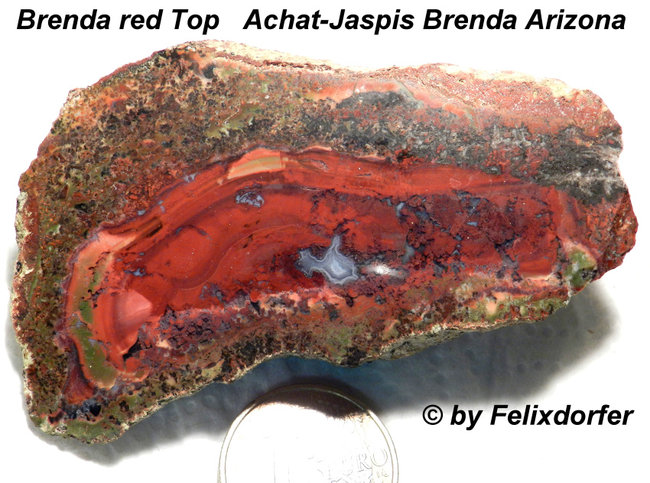 Brenda Red Rop  Achat mit Jaspis   Brenda  Arizona  USA