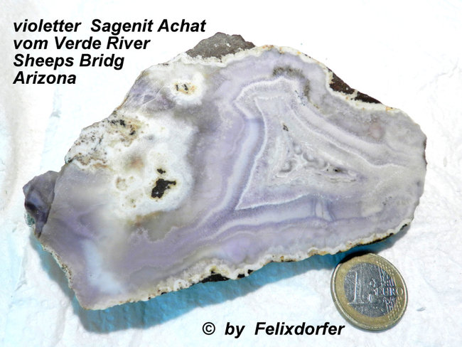 Sagenit Achat Violett  vom Verde River, Sheeps Bridge Arizona  1