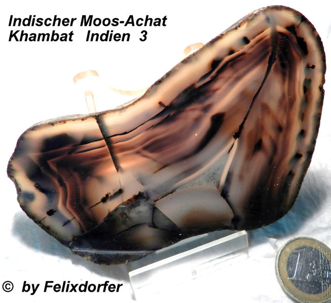 Indischer  Moos-Achat  von Khambat , Indien
