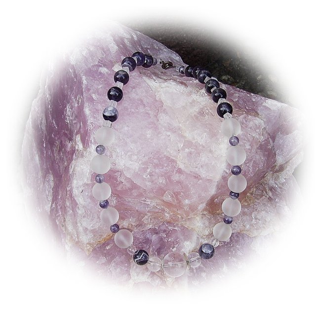 Kette Bergkristall - Amethyst