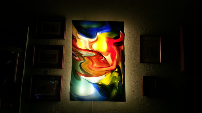 Glasbild, Mundgeblasen.