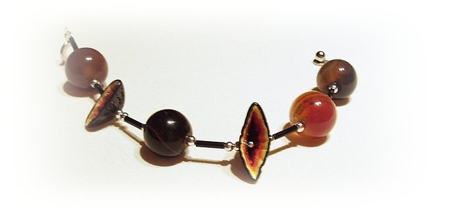 Armband aus Achat - Saging Samenkapseln