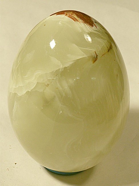 Onyx  Marmor Ei  6 cm  grünlich