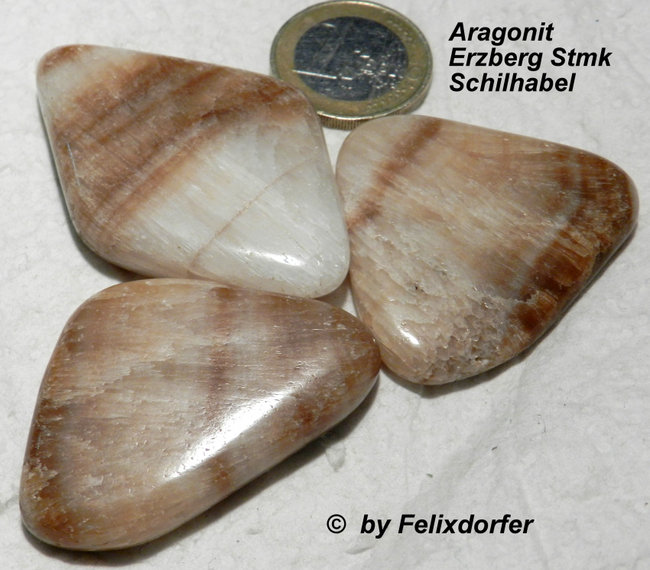 Aragonti- Sprudelstein  getrommelt  Erzberg Stmk.