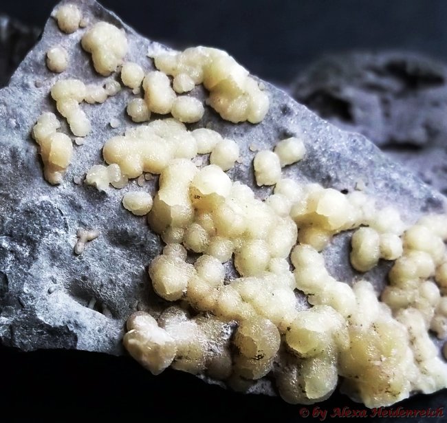 Kugelcalcit auf Basalt.JPG
