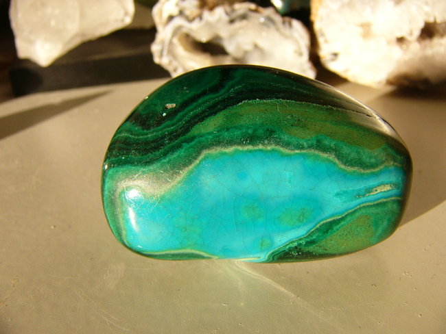 Malachit mit Chrysokoll