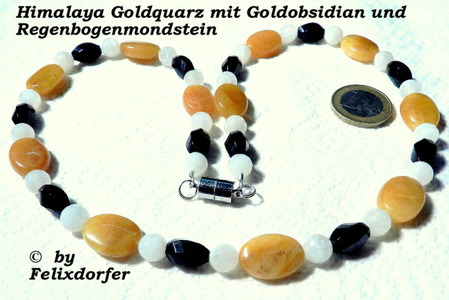 Himalaya Goldquarz mit facettiertem Goldobsidian und Regenbogenmondstein 2.jpg