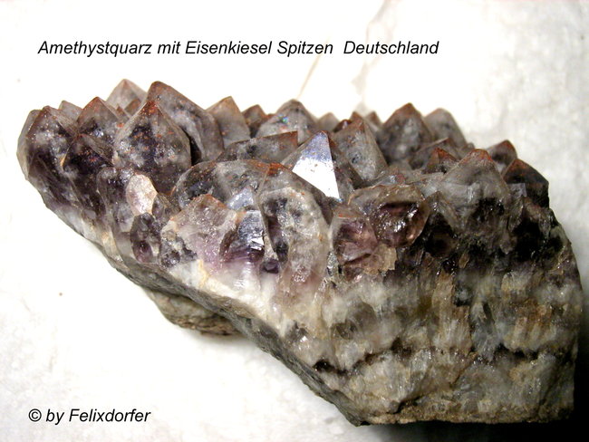 Amethystquarz mit Eisenkiesel Spitzen Deustschland