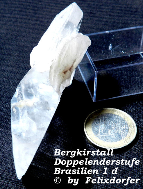 Bergkristall Doppelender Stufe Brasilien 1d