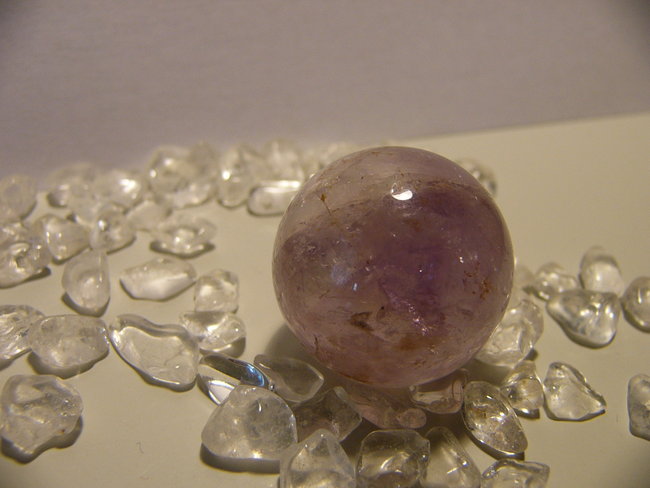 Kugel mit  Quarz und Amethyst