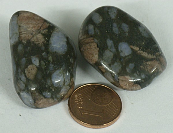 Vulcanite Trommelstein 2 Stück