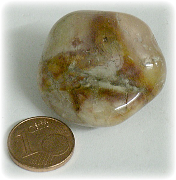 Amphibolith Qaurz Trommelstein