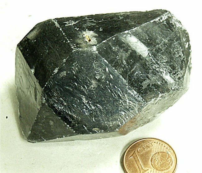 Bergkristall - Doppelender  schwarz  aus Tibet
