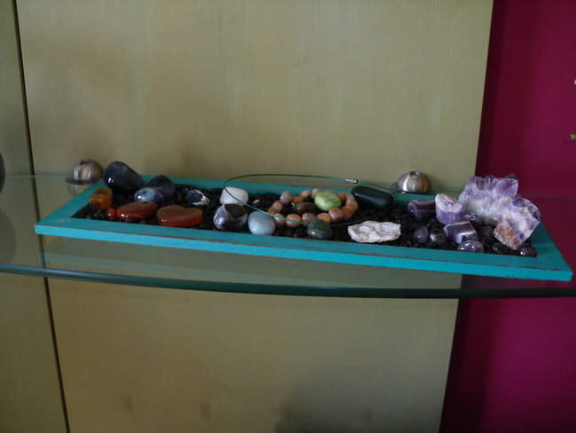 2 Chrysoprase, Azurit-Malachit, Chalzedonrose, Malachit, Amethyste un Chevronamethyste