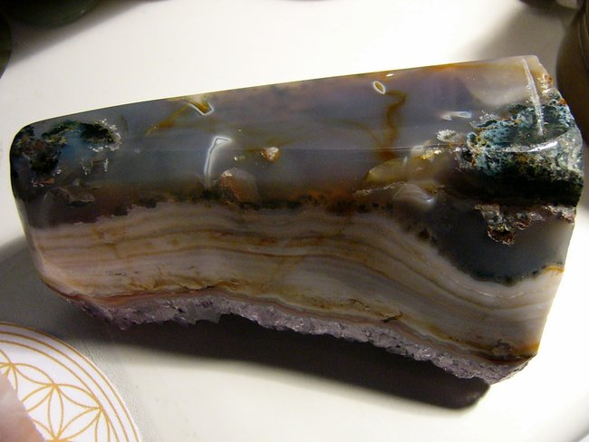 Röhrenachat Unterseite Amethyst