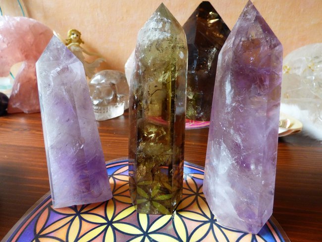 Amethyst und Rauch-Citrin
